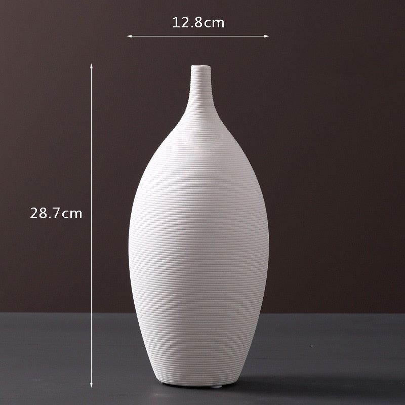 NordikVase™ Harmonious White Ceramic Vase Collection | Home Decor