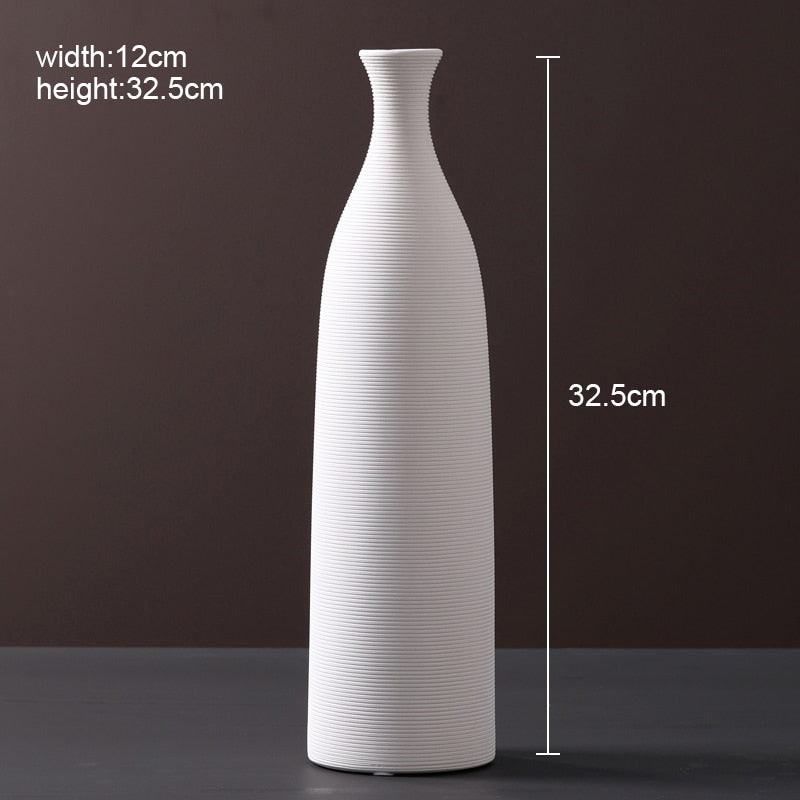 NordikVase™ Harmonious White Ceramic Vase Collection | Home Decor