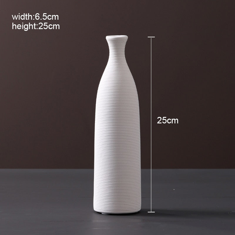 NordikVase™ Harmonious White Ceramic Vase Collection | Home Decor