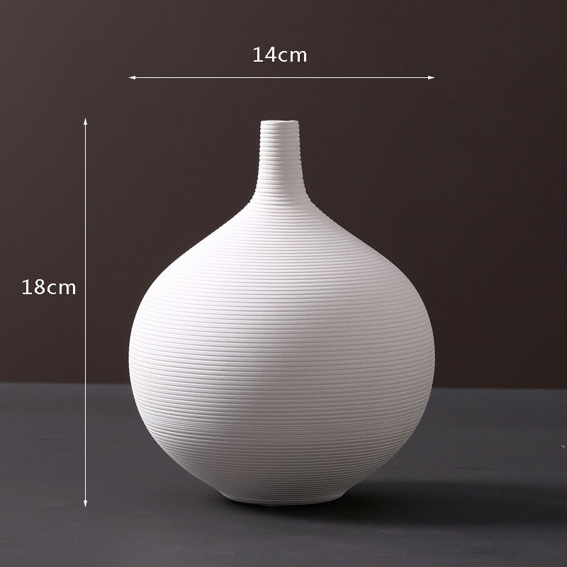 NordikVase™ Harmonious White Ceramic Vase Collection | Home Decor