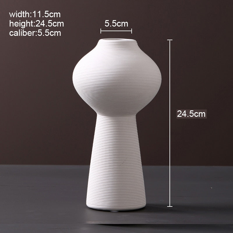 NordikVase™ Harmonious White Ceramic Vase Collection | Home Decor