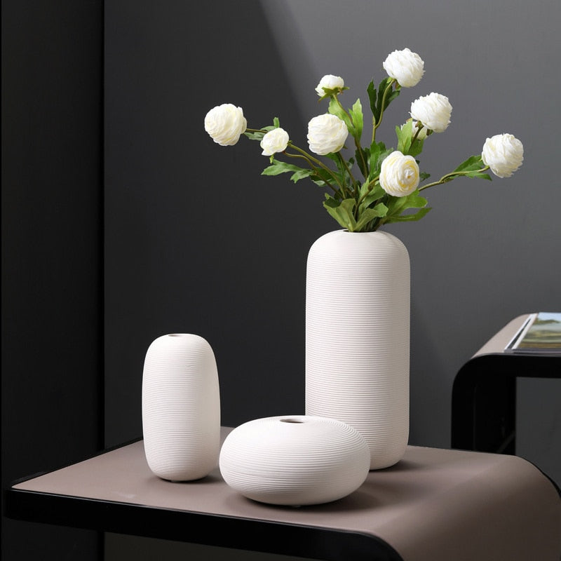 NordikVase™ Harmonious White Ceramic Vase Collection | Home Decor