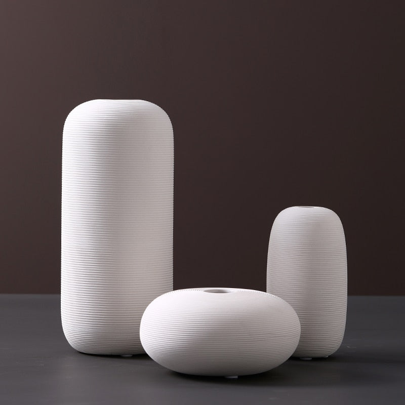 NordikVase™ Harmonious White Ceramic Vase Collection | Home Decor