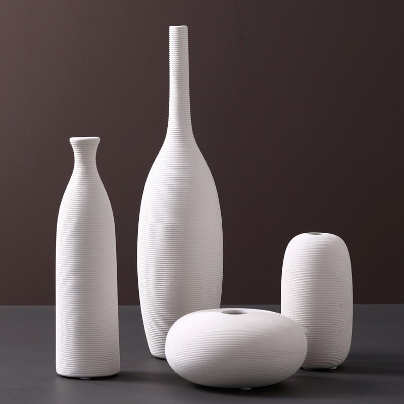 NordikVase™ Harmonious White Ceramic Vase Collection | Home Decor