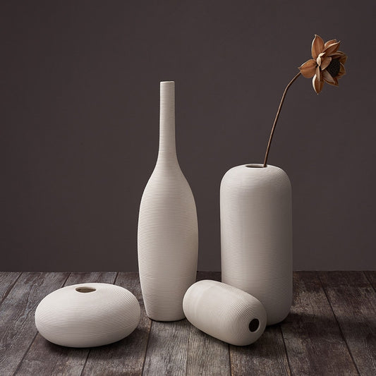 NordikVase™ Harmonious White Ceramic Vase Collection | Home Decor