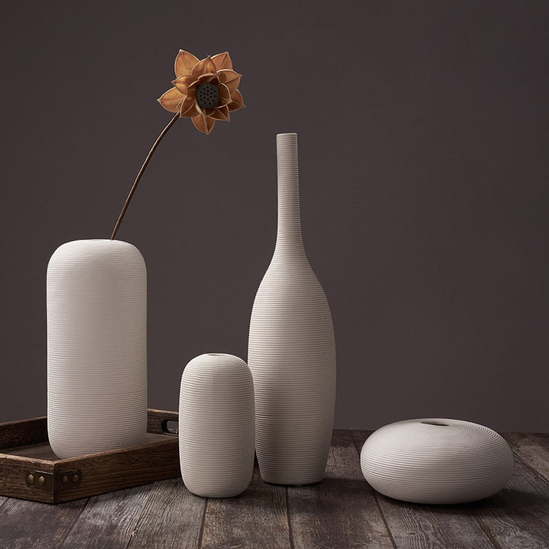 NordikVase™ Harmonious White Ceramic Vase Collection | Home Decor