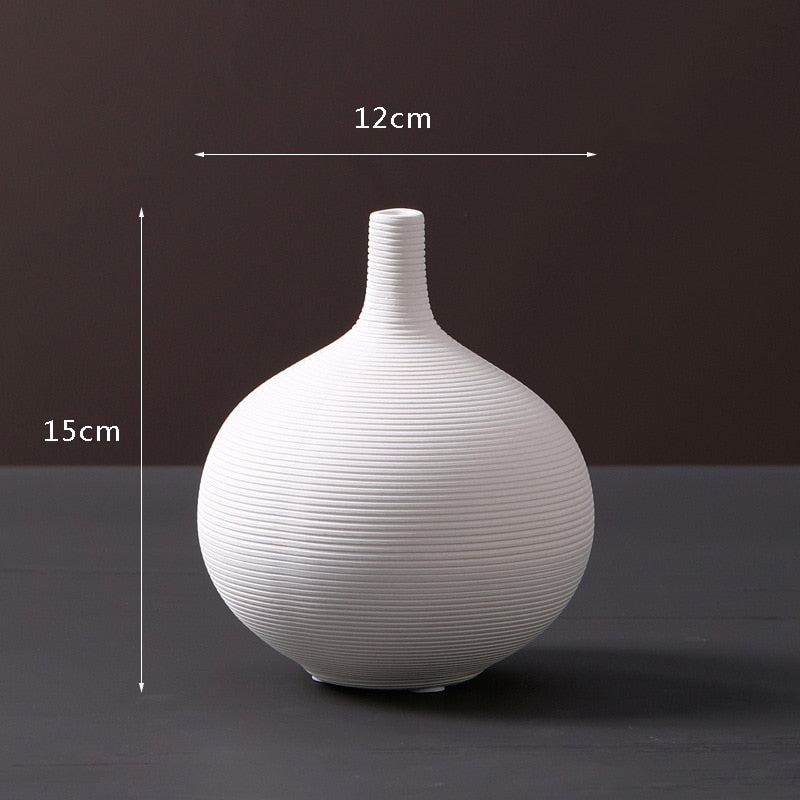 NordikVase™ Harmonious White Ceramic Vase Collection | Home Decor