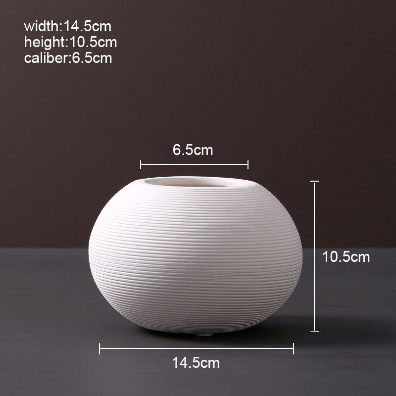 NordikVase™ Harmonious White Ceramic Vase Collection | Home Decor